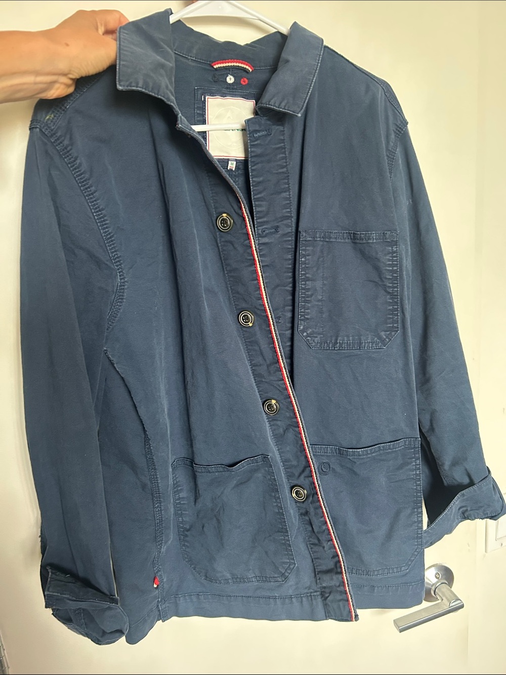 El Ganso Navy Button-Front Shirt Jacket